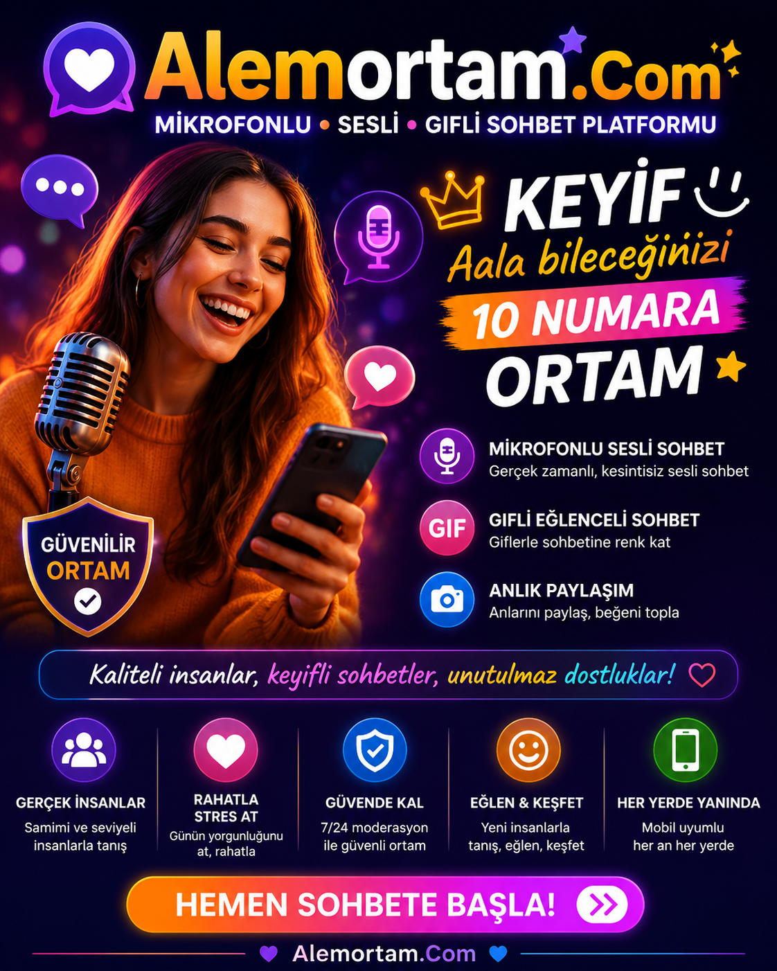 Yeni Sesli sohbet siteleri